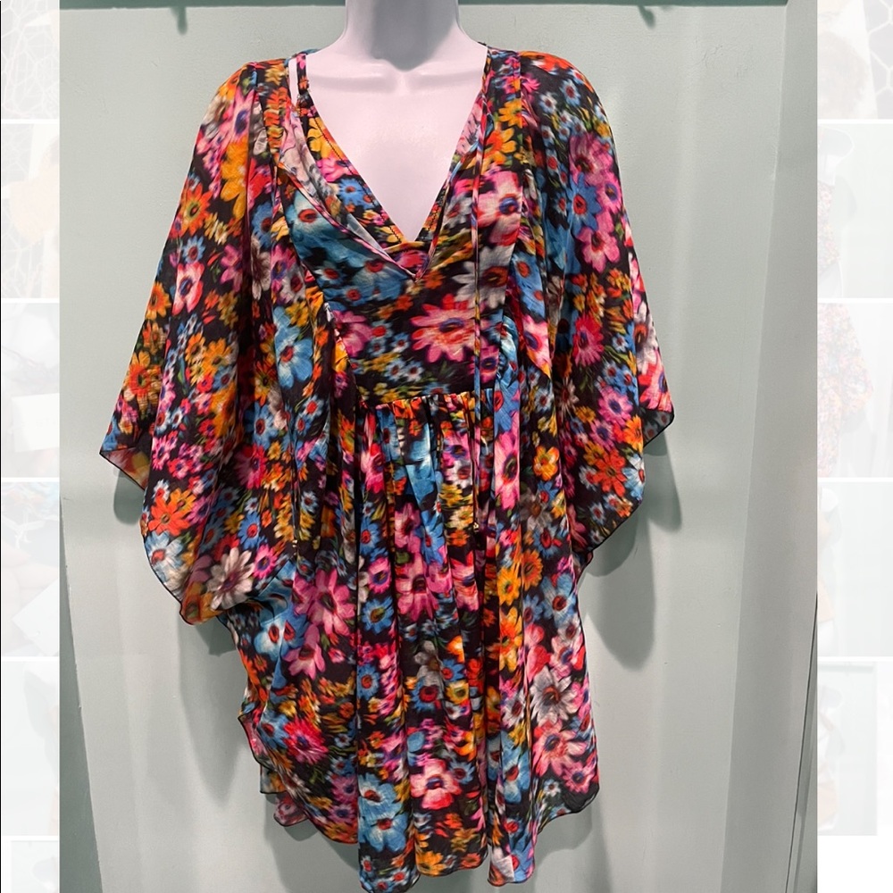 Stella McCartney short floral kaftan